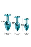 NIXIE METAL BUTT PLUGÂ TRAINERÂ SET, BLUE METALLIC