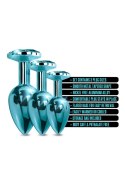 NIXIE METAL BUTT PLUGÂ TRAINERÂ SET, BLUE METALLIC