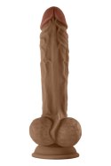 SHAFT MODEL A 10.5 INCH LIQUID SILICONE DONG WITH BALLS OAK