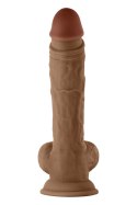 SHAFT MODEL A 10.5 INCH LIQUID SILICONE DONG WITH BALLS OAK