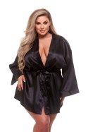 ALL SATIN ROBE BLACK, XL