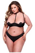 BACI 2PC SEXY QUARTER CUP BRA & GSTRING SET BLACK, QUEEN