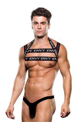 ENVY LOGO HARNESS BLACK WHITE, S/M