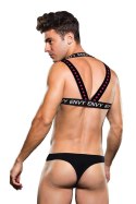 ENVY LOGO HARNESS BLACK WHITE, S/M