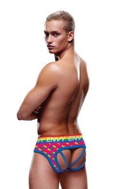 RAINBOW HEARTS BUBBLE BUTT JOCK, L/XL