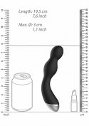 Remote Controlled E-Stim & Vibrating G/P-Spot Vibrator - Black