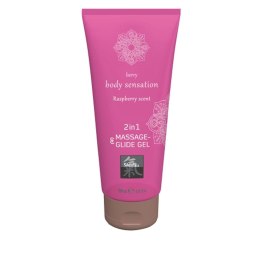 Żel/sprej-Shiatsu 2in1 Massage- Glide Gel Raspberry scent 200ml.