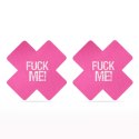 FUCK ME Cross Pattern Nipple Pasties (2 Pack)