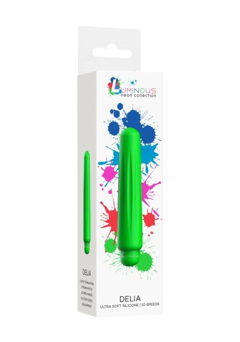 Delia - ABS Bullet With Sleeve - 10-Speeds - Green