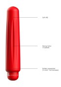 Delia - ABS Bullet With Sleeve - 10-Speeds - Red