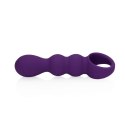 Teardrop Shaped Anal Vibrator - Clear Purple