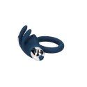 Vibrating Rabbit Cock Ring - Baltic Blue