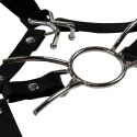 Head Harness with Spider Gag and Nose Hooks - Black