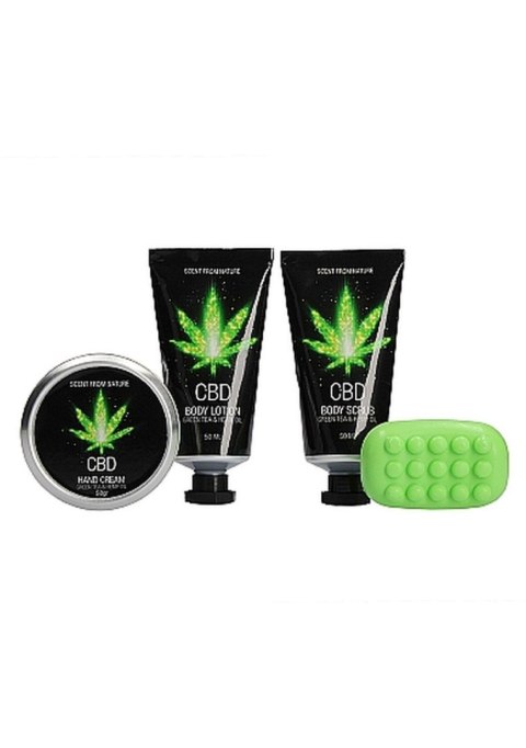 CBD - Bath and Shower - Gift set - Green Tea Hemp Oil