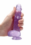 6"" / 15 cm Realistic Dildo With Balls - Purple