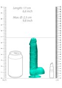 6"""" / 15 cm Realistic Dildo With Balls - Turquoise