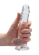 7"" / 18 cm Realistic Dildo With Balls - Transparent