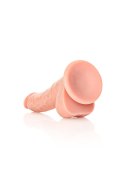 Curved Realistic Dildo Balls Suction Cup - 7""""/ 18 cm