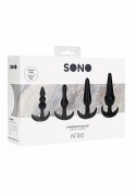 NO. 80 - 4-Piece Butt Plug Set - Black