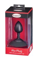 MALESATION Alu-Plug with suction cup medium, black