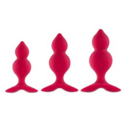 FeelzToys - Bibi Twin Butt Plug Set 3 pcs Pink