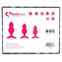 FeelzToys - Bibi Twin Butt Plug Set 3 pcs Pink