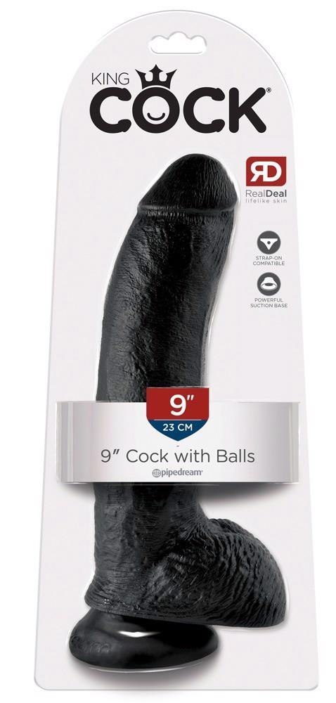 KC 9" Cock with Balls Dark