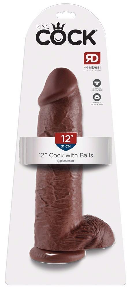 King Cock 12" Cock w Balls Bro