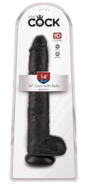 King Cock 14" Cock w Balls Dar