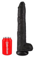 King Cock 14" Cock w Balls Dar