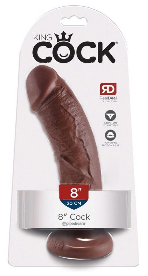 King Cock 8" Cock Brown